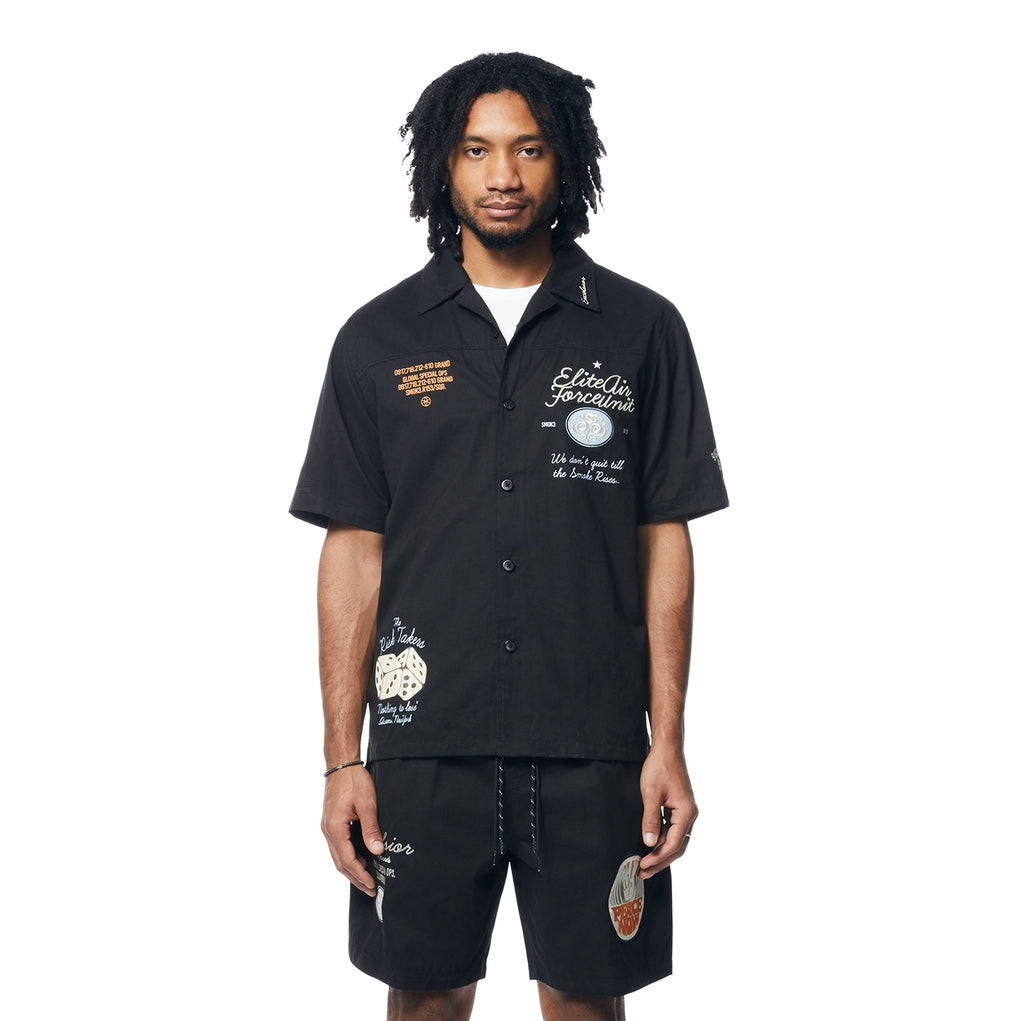 Fashion Military Windbreaker Shirt - Black – SMOKERISENY.COM