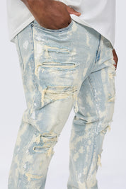 Big and Tall - Wash Heavy Rip & Repair Jeans - Seville Blue