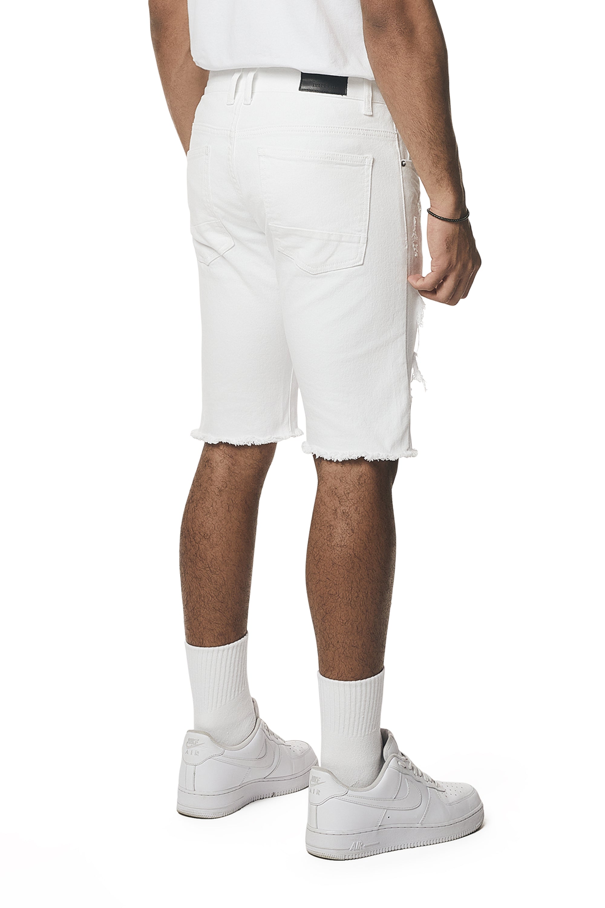 Essential Denim Shorts - White