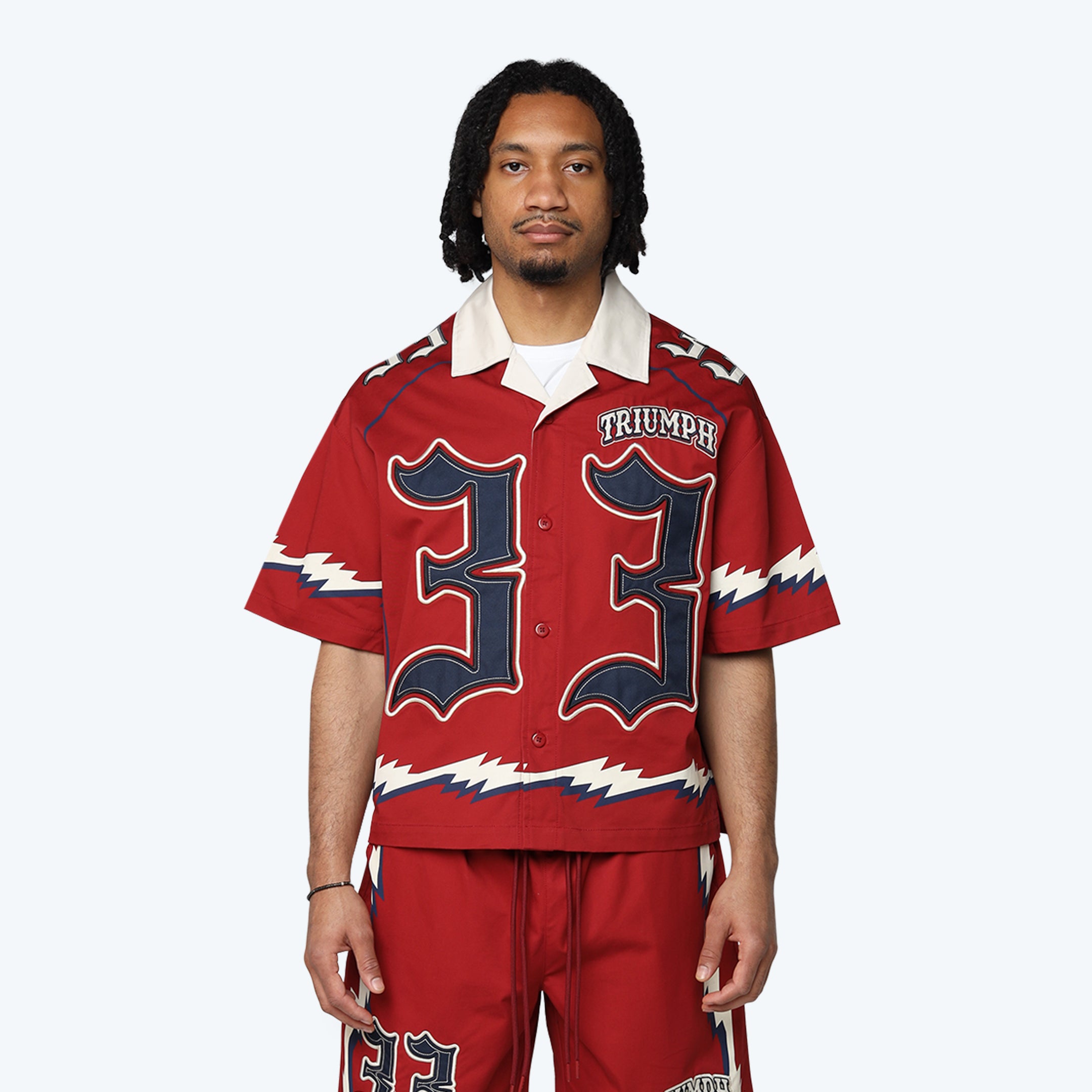 Oversized Triumph S/S Woven Shirt - Syrah - Smoke Rise NY