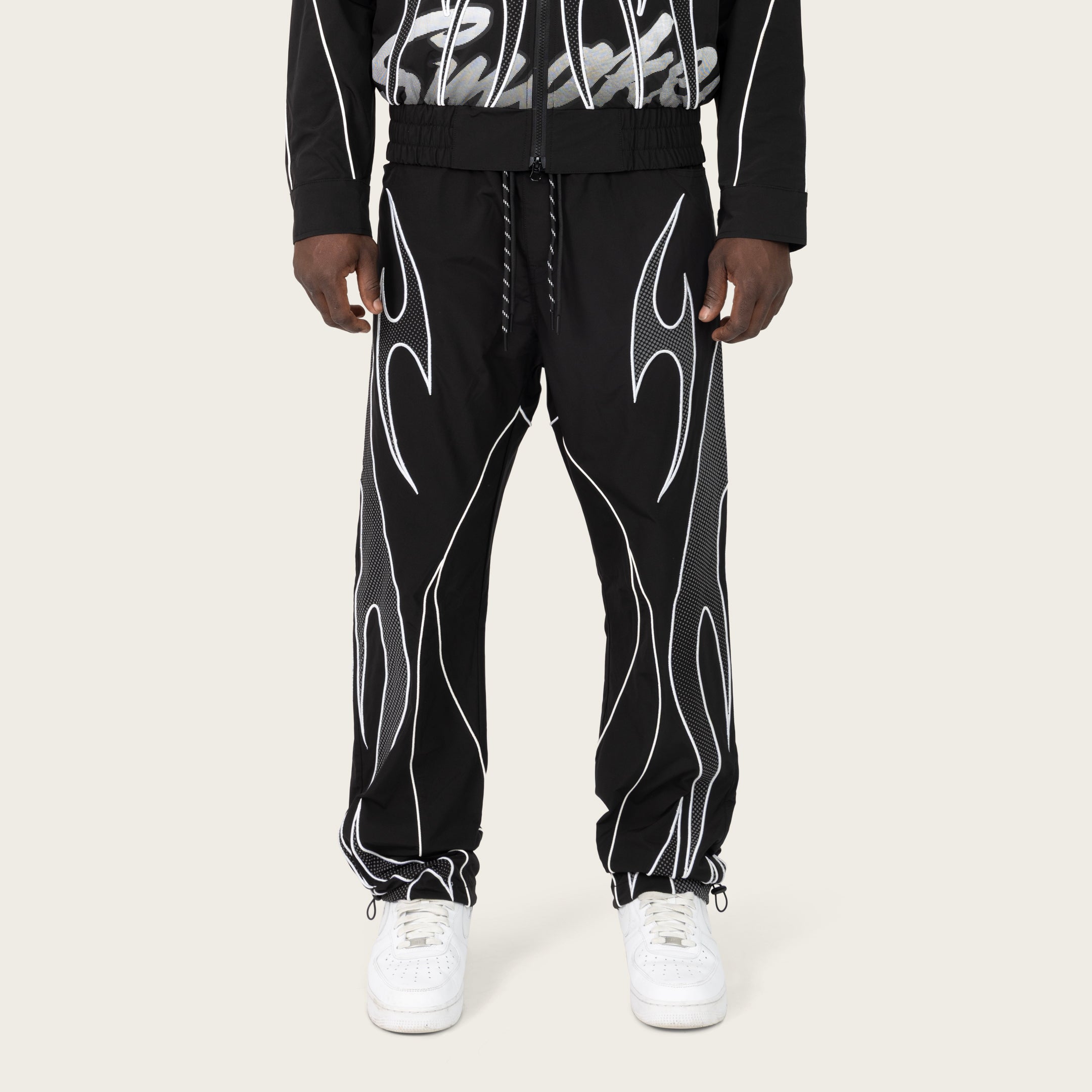 Straight Gear Shift Windbreaker Pants - Black – Smoke Rise NY