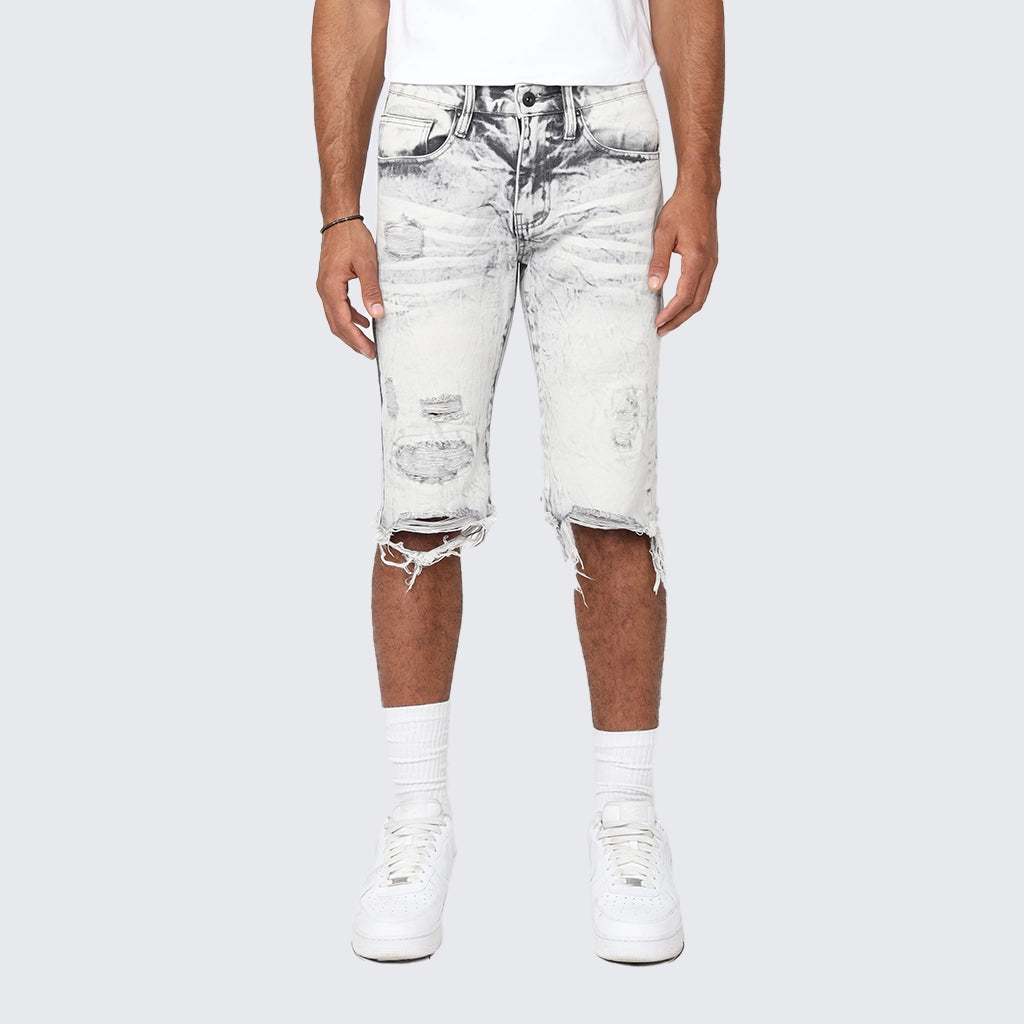 Basic Jean Shorts - Frost Grey