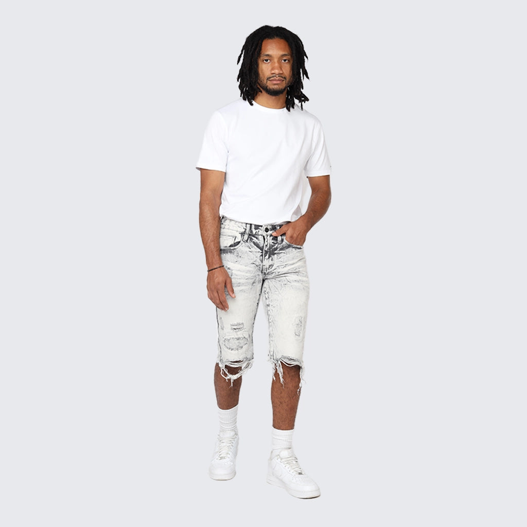 Basic Jean Shorts - Frost Grey