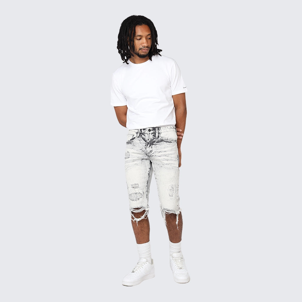 Basic Jean Shorts - Frost Grey