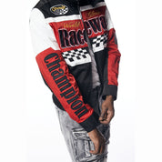 Smoke Rise Windbreaker Racing Jacket - Black