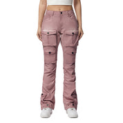 Smoke Rise RED Pigment Dyed Utility Twill Pants - Misty Pink