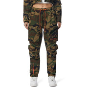 Smoke Rise RED Windbreaker Relaxed Slouch Cargo Pants - Wood Camo