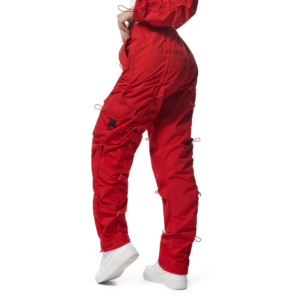 Smoke Rise RED Windbreaker Multi Bungee Joggers - True Red