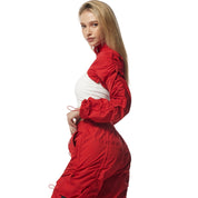 Smoke Rise RED Windbreaker Multi Bungee Bolero Jacket - True Red