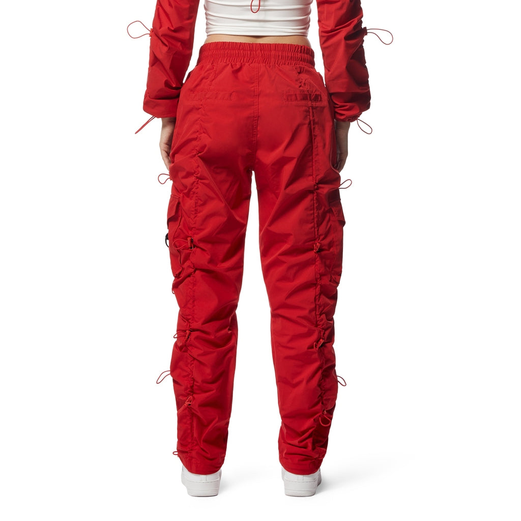 Smoke Rise RED Windbreaker Multi Bungee Joggers - True Red