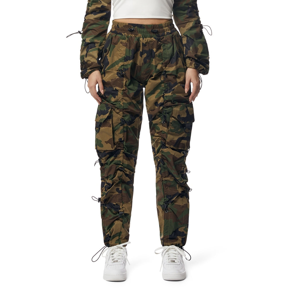 Smoke Rise RED Windbreaker Multi Bungee Joggers - Wood Camo