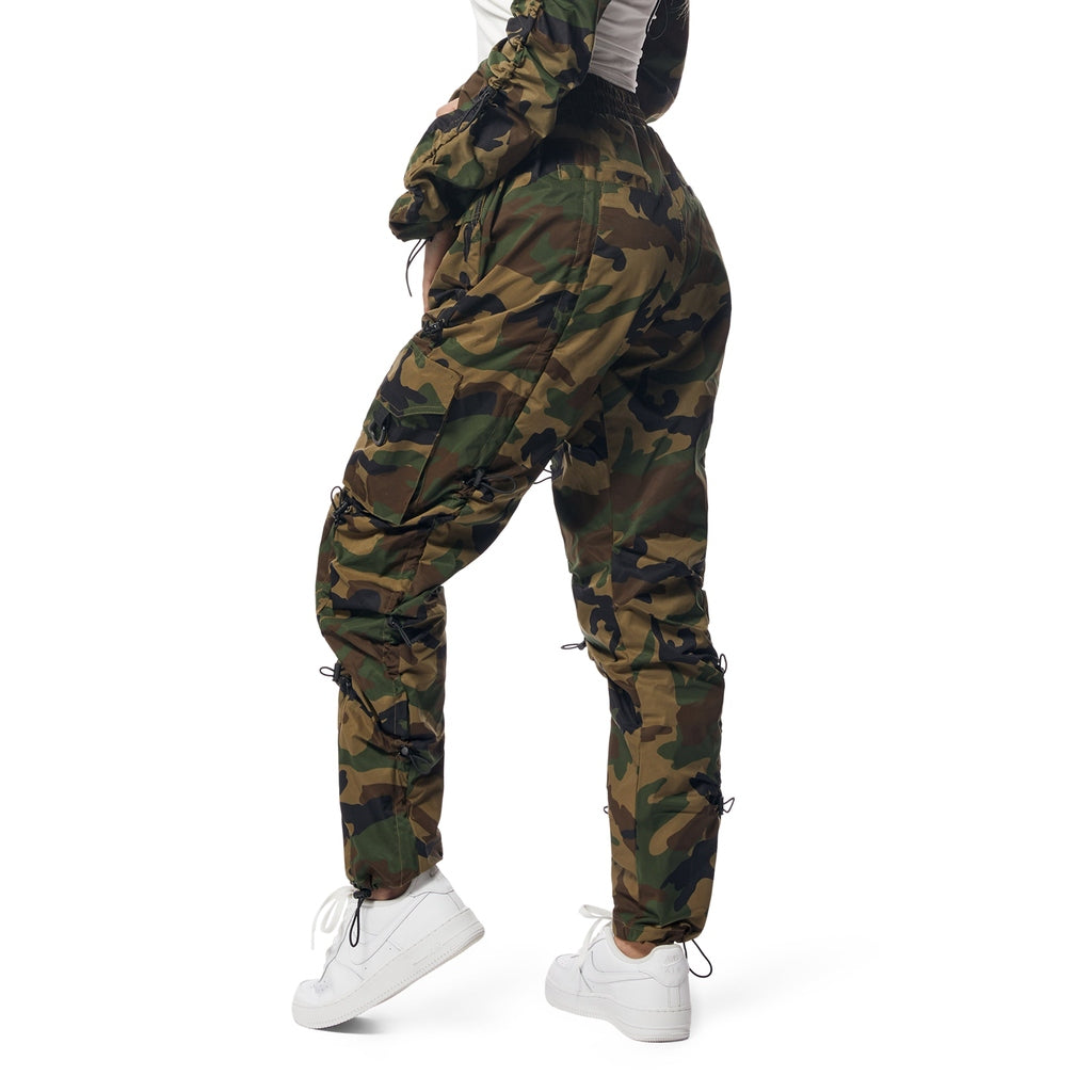 Smoke Rise RED Windbreaker Multi Bungee Joggers - Wood Camo