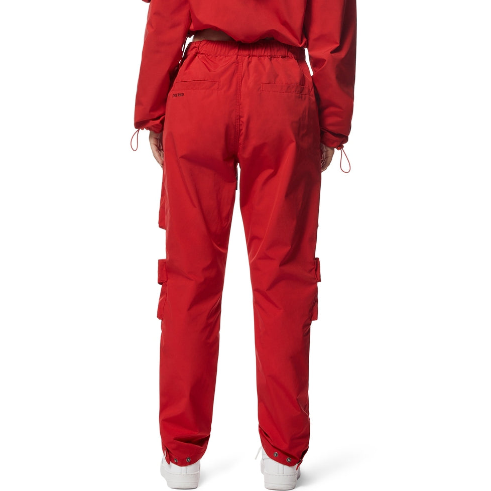 Smoke Rise RED Windbreaker Relaxed Slouch Cargo Pants - True Red