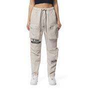 Smoke Rise RED Windbreaker 3D Pocket Utility Joggers - Silver Grey