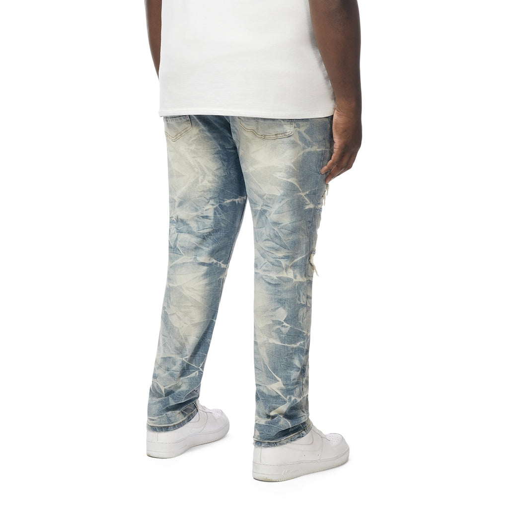 Smoke Rise Big and Tall Big And Tall - Lightning Effect Jeans - Clyde Blue