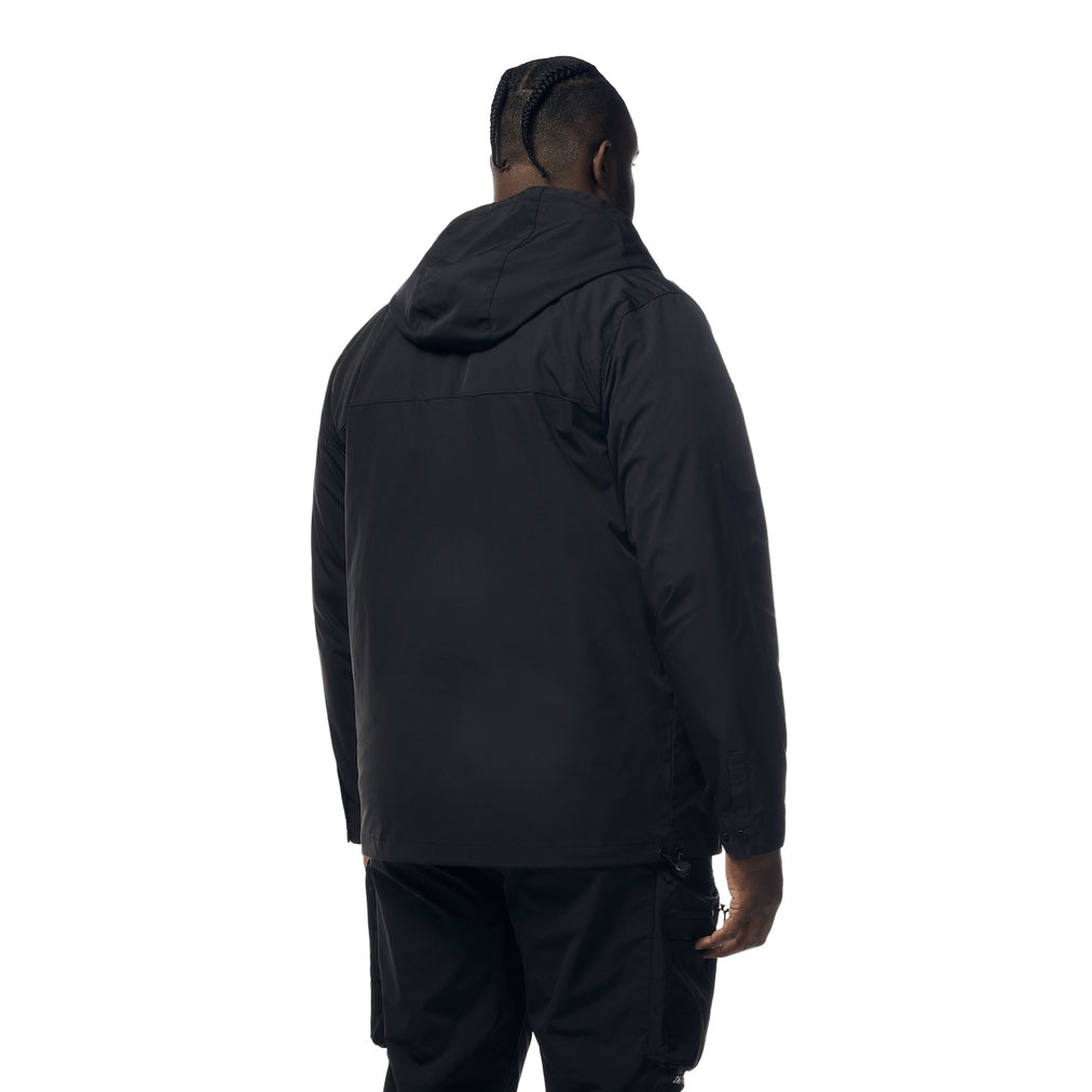 Smoke Rise Big and Tall Big and Tall - Windbreaker Utility Jacket - Black