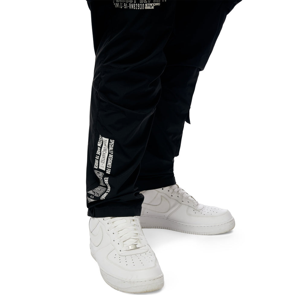 Smoke Rise Big and Tall Big and Tall - Utility Windbreaker Pants - Black