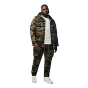 Smoke Rise Big and Tall Big and Tall - Windbreaker Utility Jacket - Wood Camo