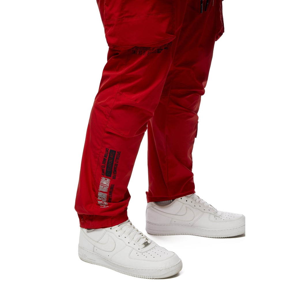 Smoke Rise Big and Tall Big and Tall - Utility Windbreaker Pants - Red