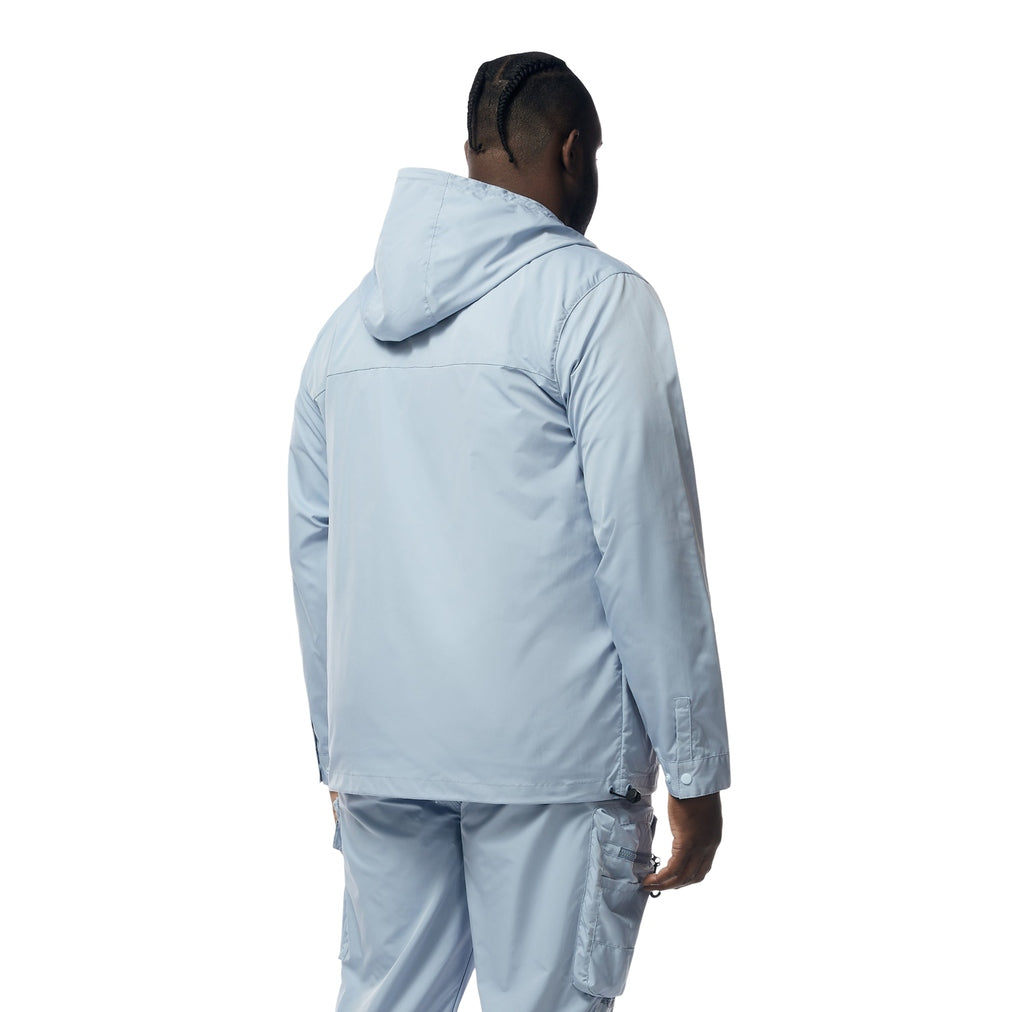 Smoke Rise Big and Tall Big and Tall - Windbreaker Utility Jacket - Pale Blue