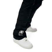 Smoke Rise Big and Tall Big And Tall Stacked Windbreaker Utility Pants - Black