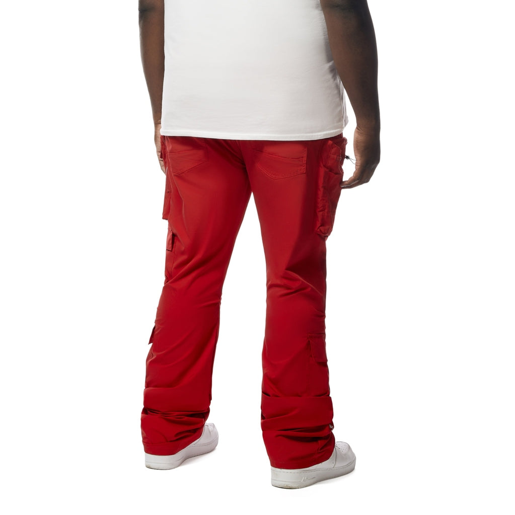 Smoke Rise Big and Tall Big And Tall Stacked Windbreaker Utility Pants - Red