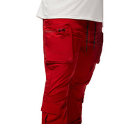 Smoke Rise Big and Tall Big And Tall Stacked Windbreaker Utility Pants - Red