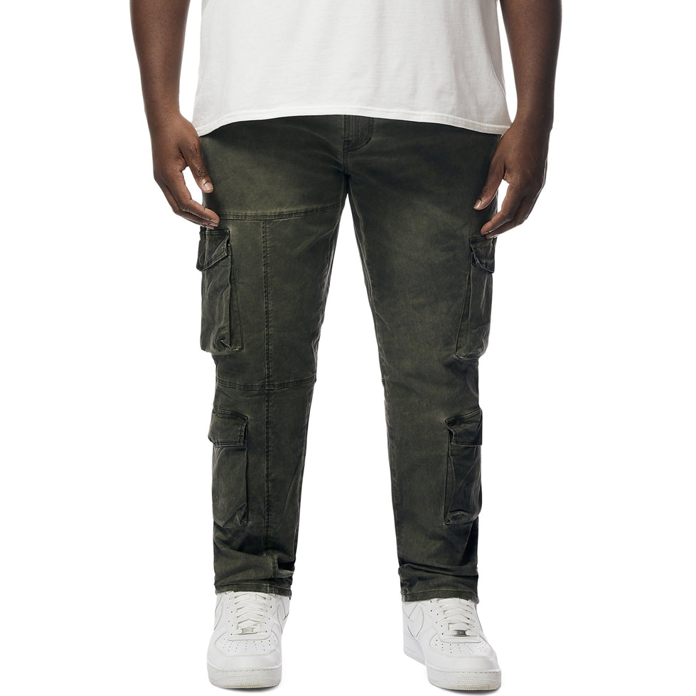 Smoke Rise Big and Tall Big and Tall Multi Cargo Twill Pants - Prism Green