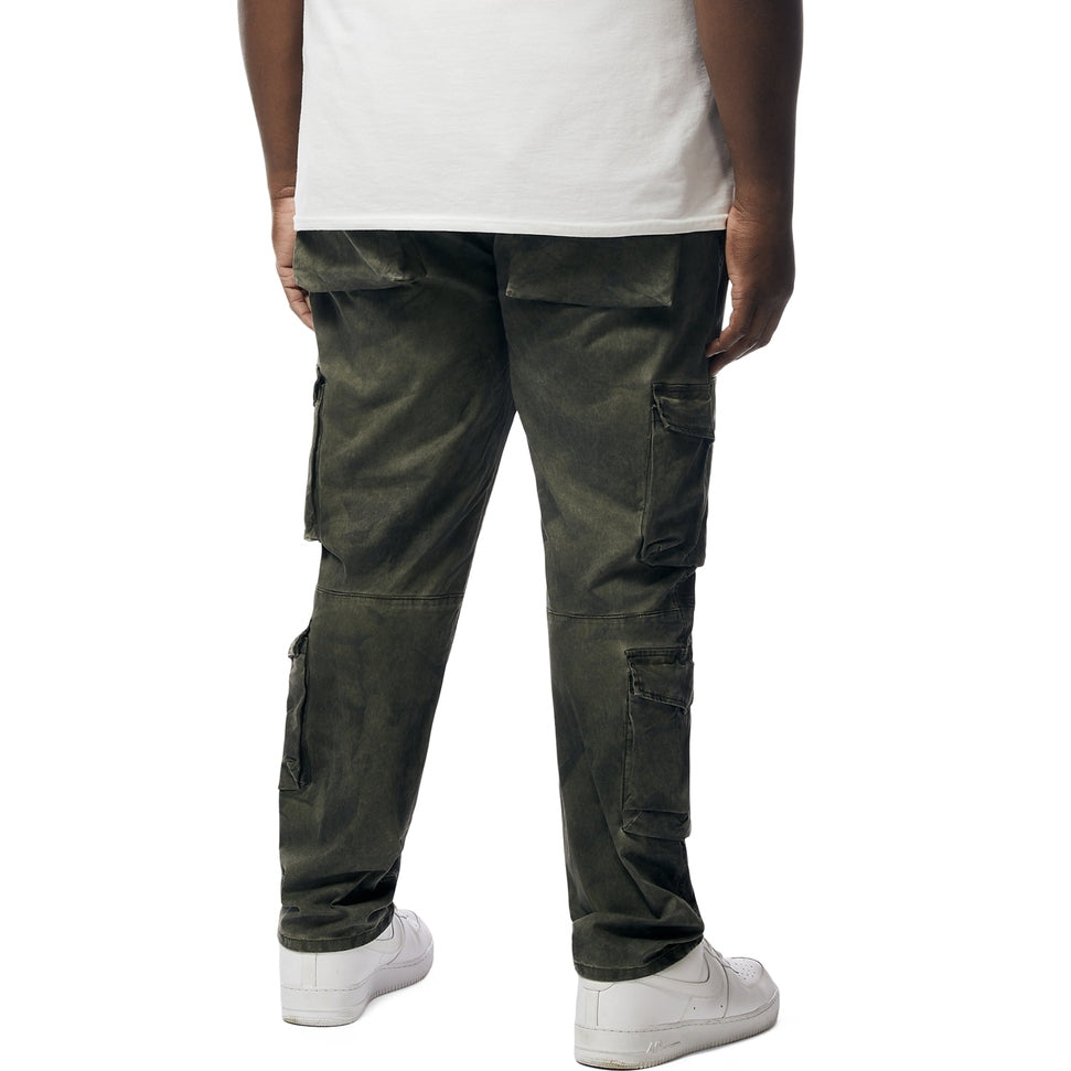 Smoke Rise Big and Tall Big and Tall Multi Cargo Twill Pants - Prism Green