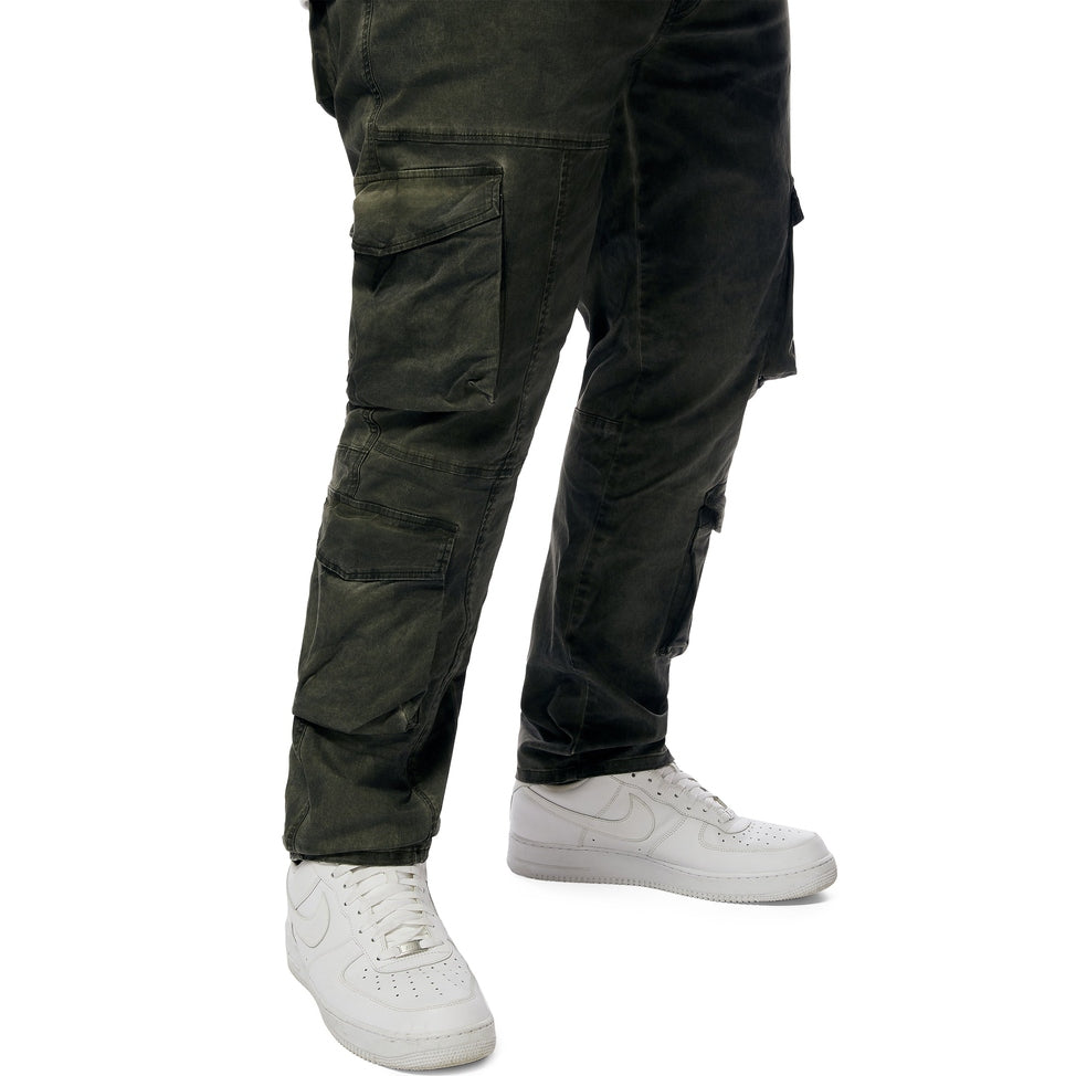 Smoke Rise Big and Tall Big and Tall Multi Cargo Twill Pants - Prism Green