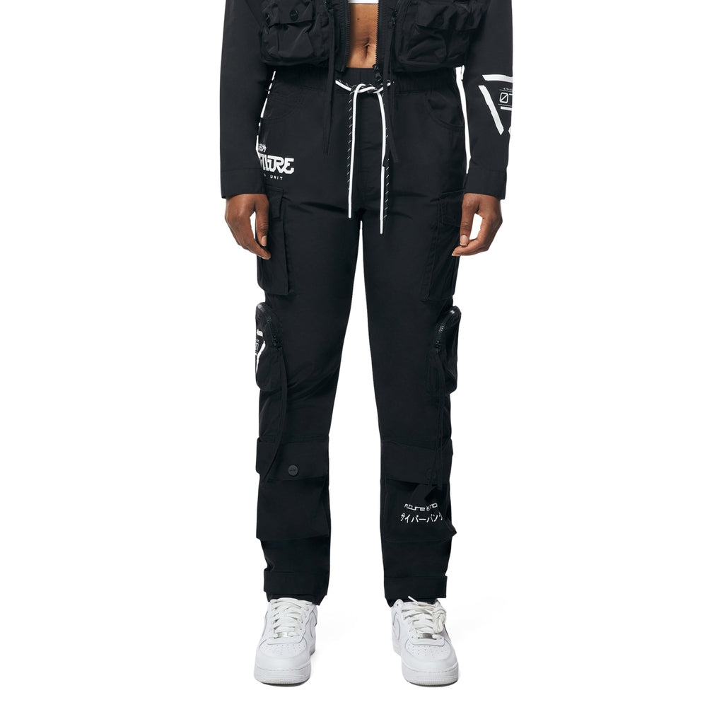 Smoke Rise RED Utility Windbreaker Pants - Black