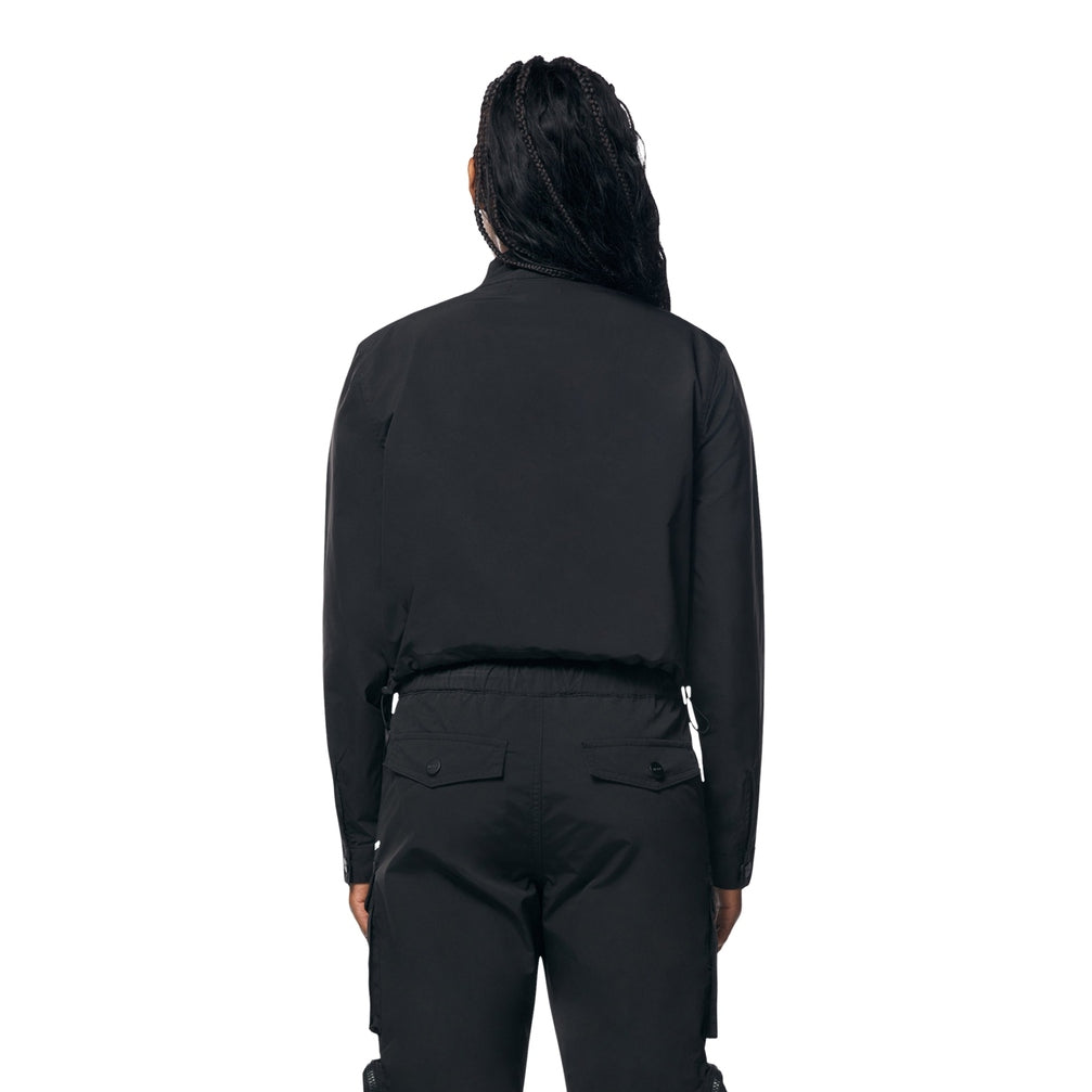 Smoke Rise RED Utility Windbreaker Jacket - Black