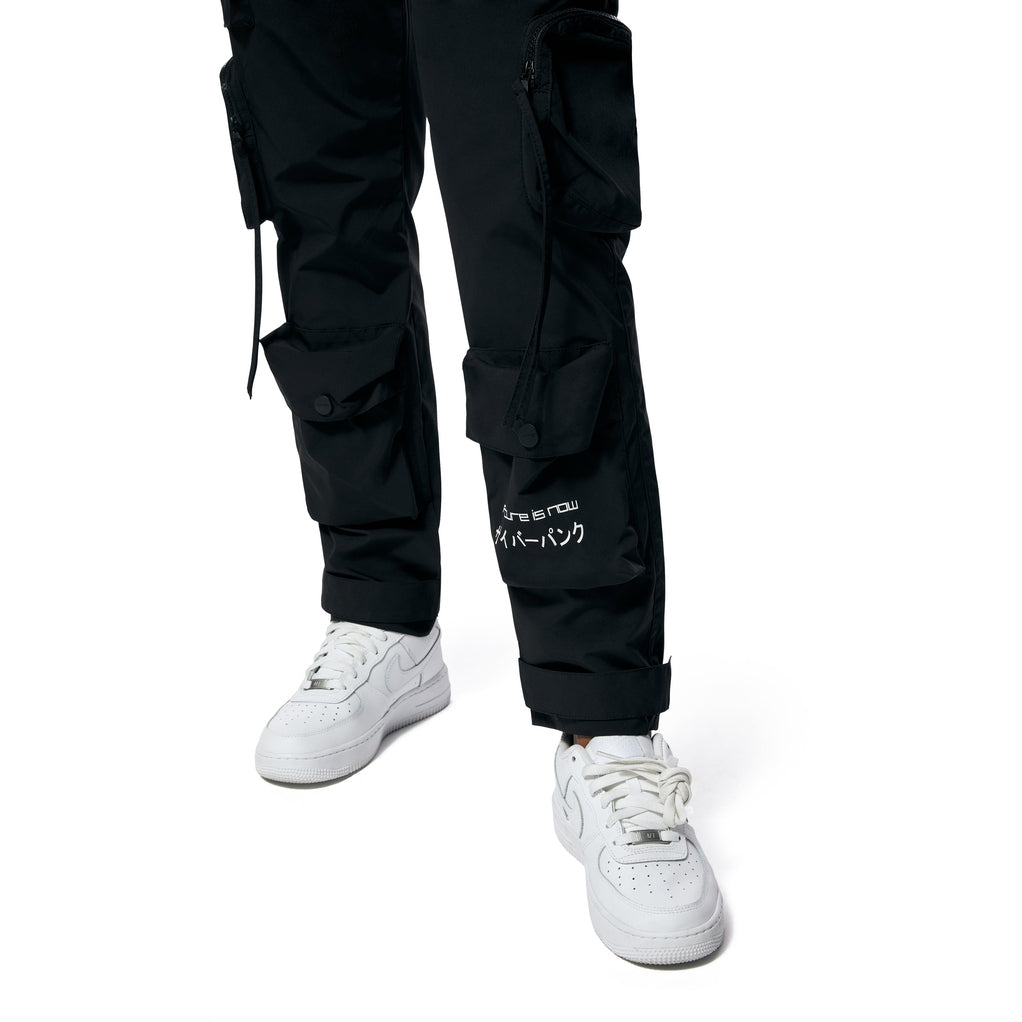Smoke Rise RED Utility Windbreaker Pants - Black