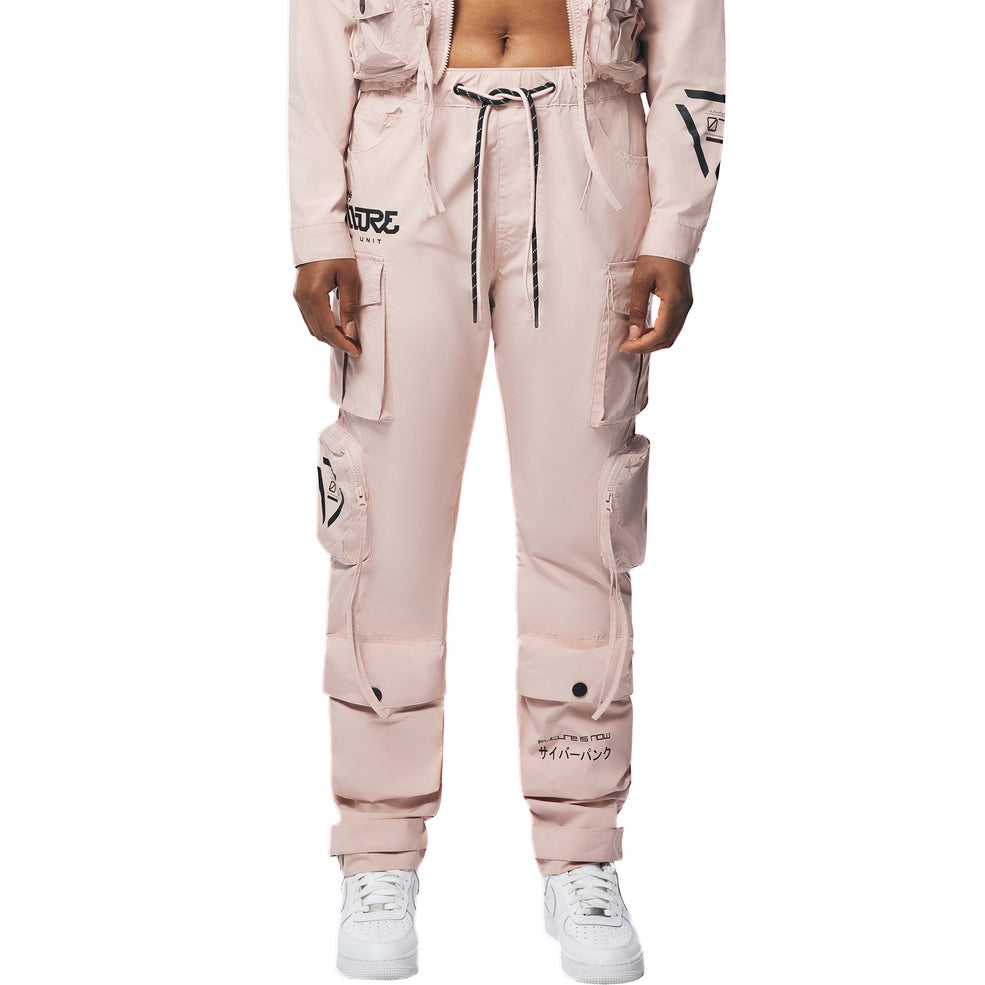 Smoke Rise RED Utility Windbreaker Pants - Pale Pink