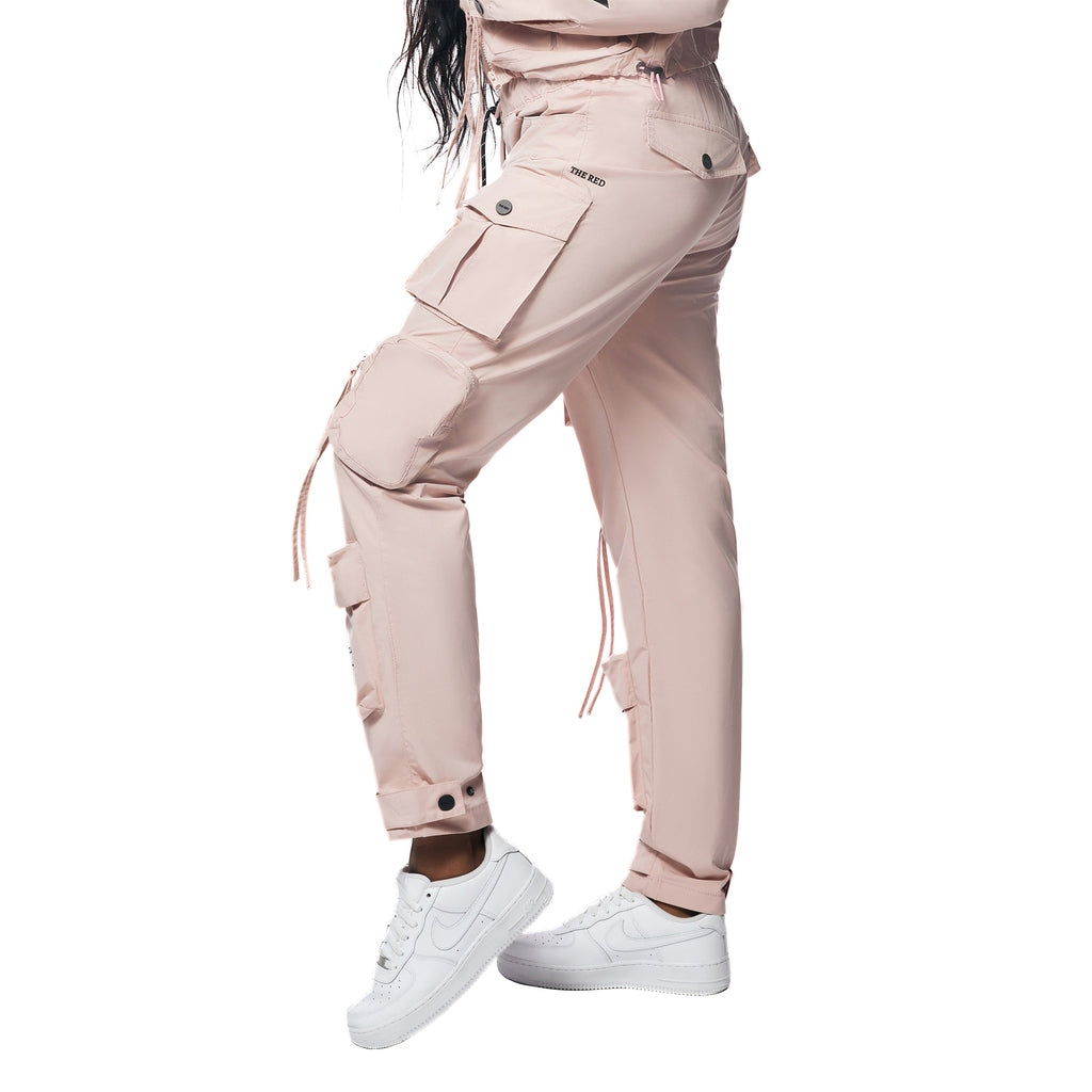 Smoke Rise RED Utility Windbreaker Pants - Pale Pink