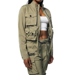 Utility Windbreaker Jacket - Light Olive