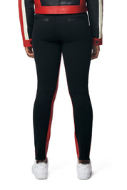 Vegan Leather Racing Pants - True Red