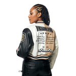 Color Block Wool Varsity Jacket - Dune