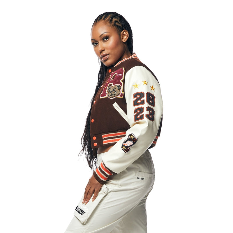 Wool Varsity Jacket - Dark Oak