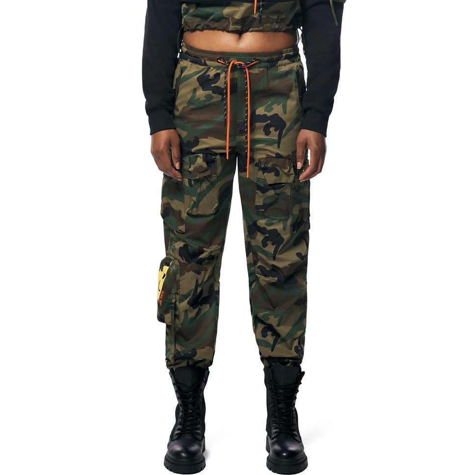 Smoke Rise RED Utility Windbreaker Pants - Wood Camo