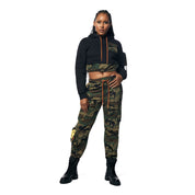 Smoke Rise RED Mix Media Fleece Hoodie - Black