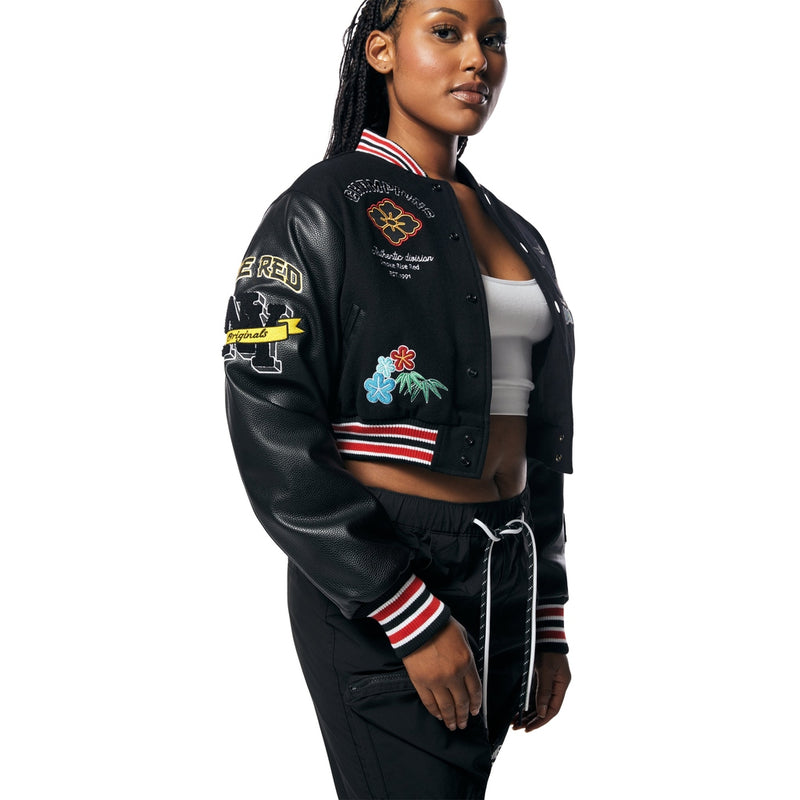 Wool Varsity Jacket - Black