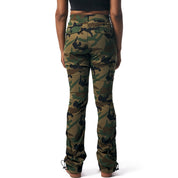 Smoke Rise RED High Rise Stacked Utility Pants - Wood Camo