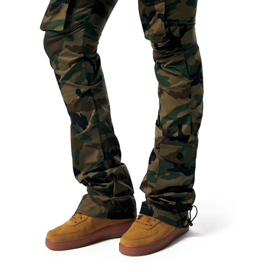 Smoke Rise RED High Rise Stacked Utility Pants - Wood Camo