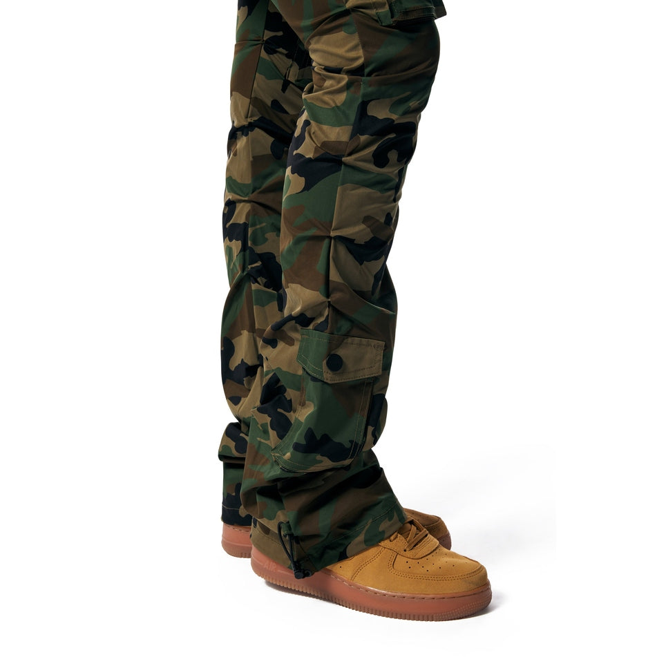 Smoke Rise RED High Rise Stacked Utility Pants - Wood Camo