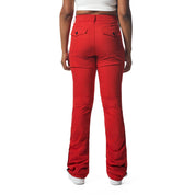 Smoke Rise RED High Rise Stacked Utility Pants - True Red