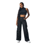 Utility Satin Pants - Black