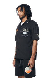 Fashion Military Windbreaker Shirt - Black