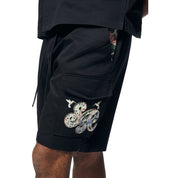 Smoke Rise Tapestry Shorts - Black