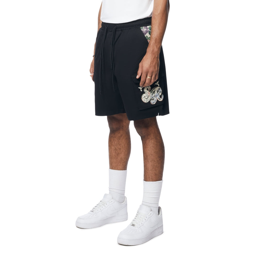 Smoke Rise Tapestry Shorts - Black